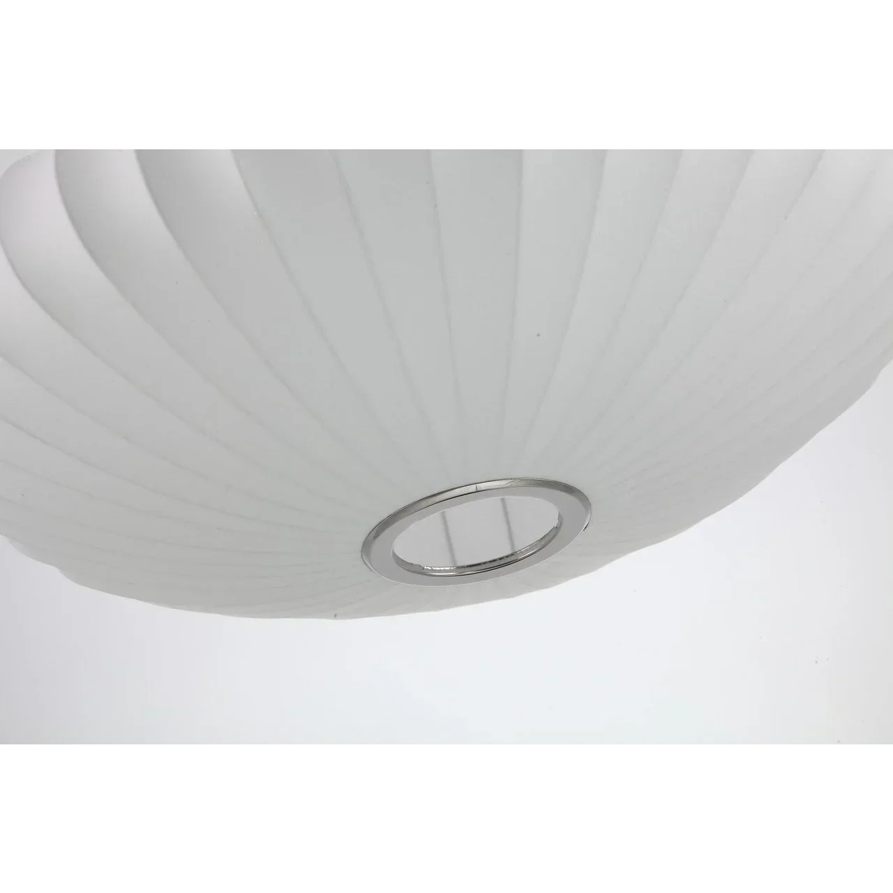 Pendant Light Silk Bubble Shade White Indoor Dining Room Living Space Hanging Ceiling Lamp | Thomler