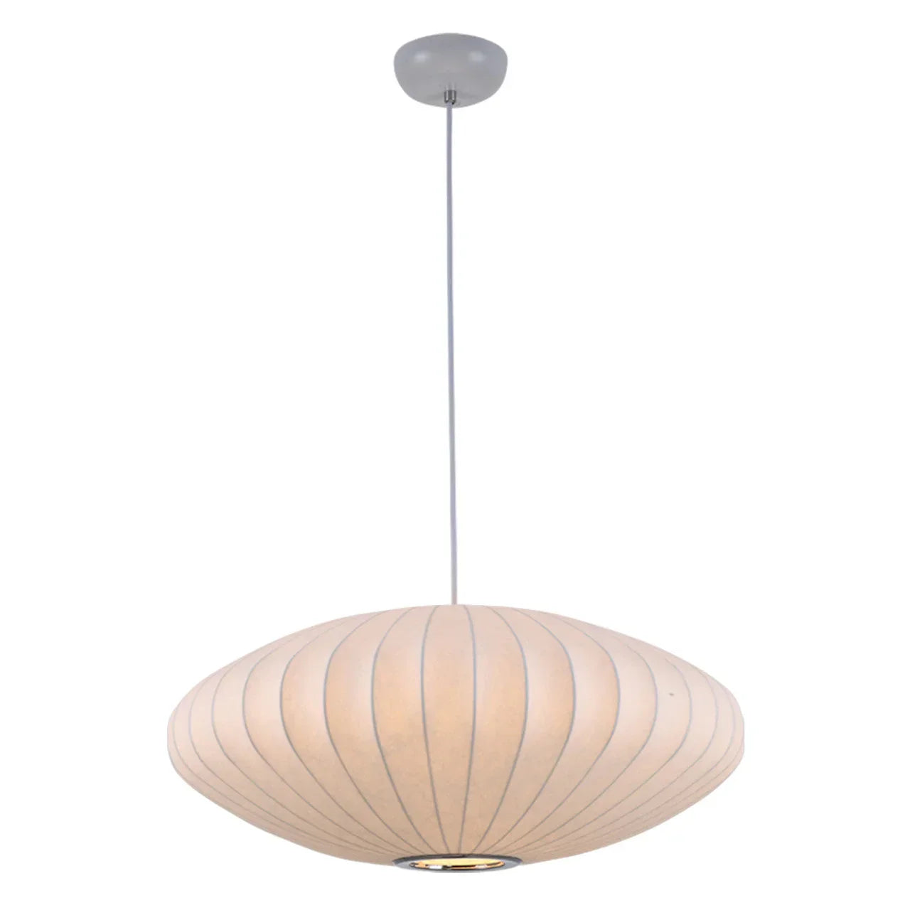 Pendant Light Silk Bubble Shade White Indoor Dining Room Living Space Hanging Ceiling Lamp | Thomler