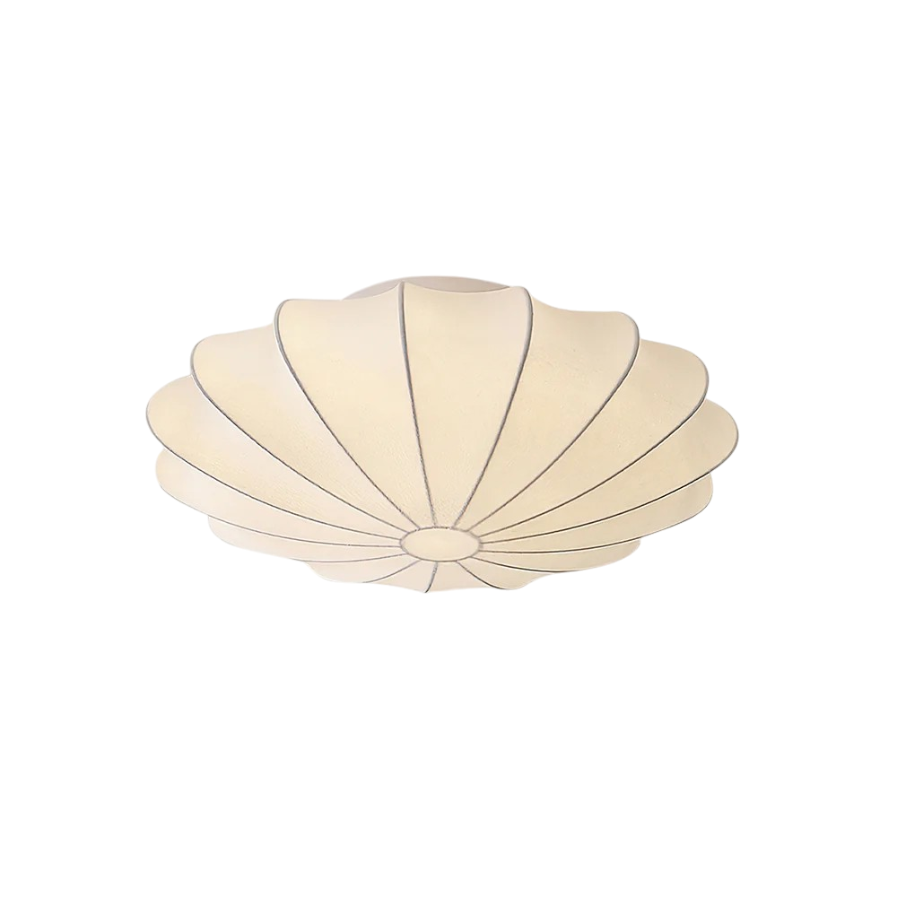 Silk Fiber Cocoon Flush Mount Ceiling Light with Warm Glow for Living Room & Bedroom | 3000K LED | Thomler