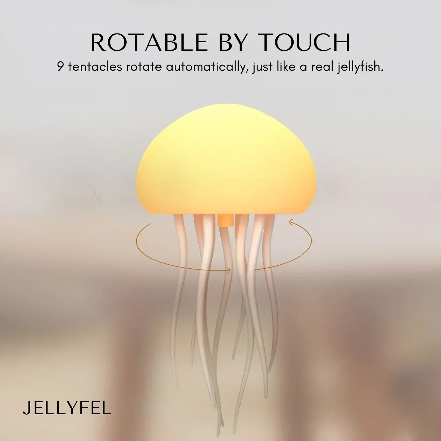 LED Jellyfish Mood Lamp with Color Changing Lights & Remote Control for Bedroom, Living Room, Office Décor | Thomler