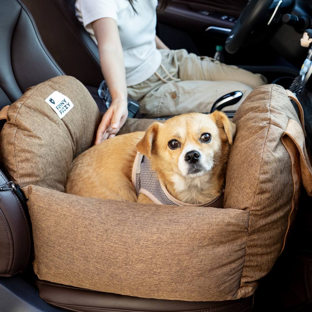 Portable Pet Carrier Booster Seat with Safety Harness and Washable Cover for Small Dogs | Thomler