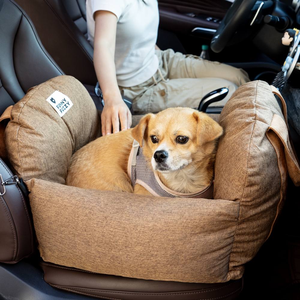 Portable Pet Carrier Booster Seat with Safety Harness and Washable Cover for Small Dogs | Thomler