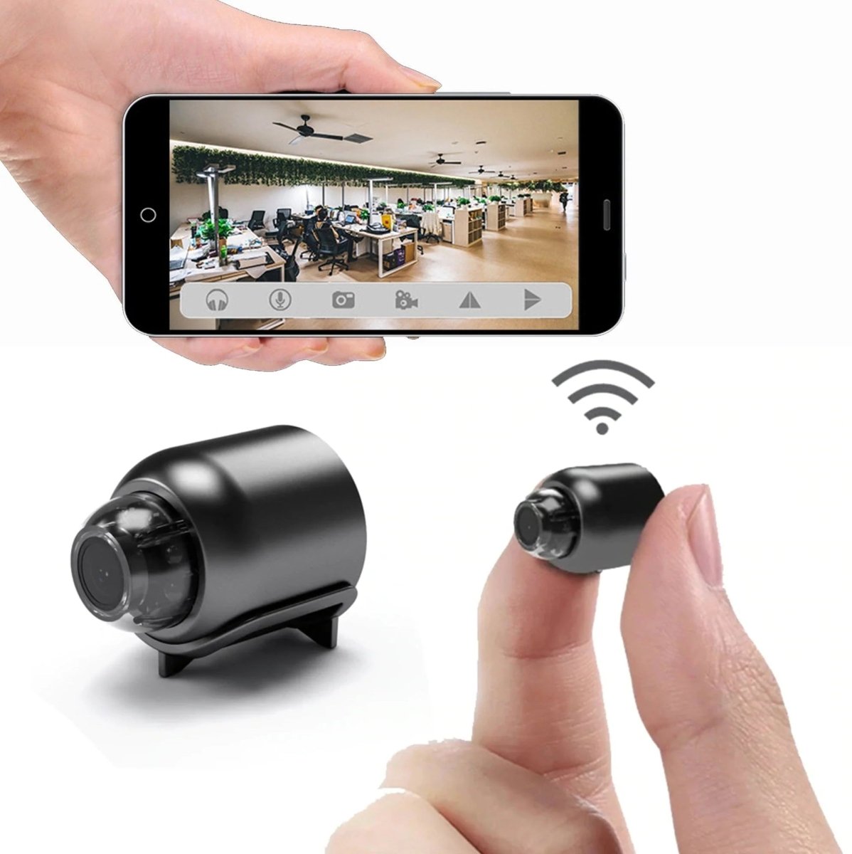 Compact Wi-Fi Security Camera with Infrared Night Vision for Indoor Home Monitoring | Motion Detection Alerts | Live Remote Viewing on Smart | Thomler