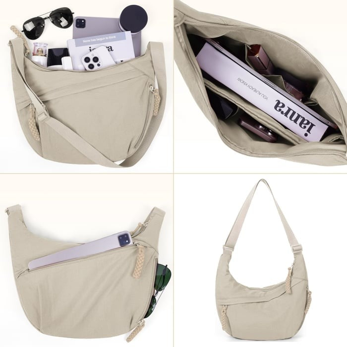 Soft-Shell Half-Moon Shoulder Bag – Adjustable Crossbody Tote for Women | Thomler