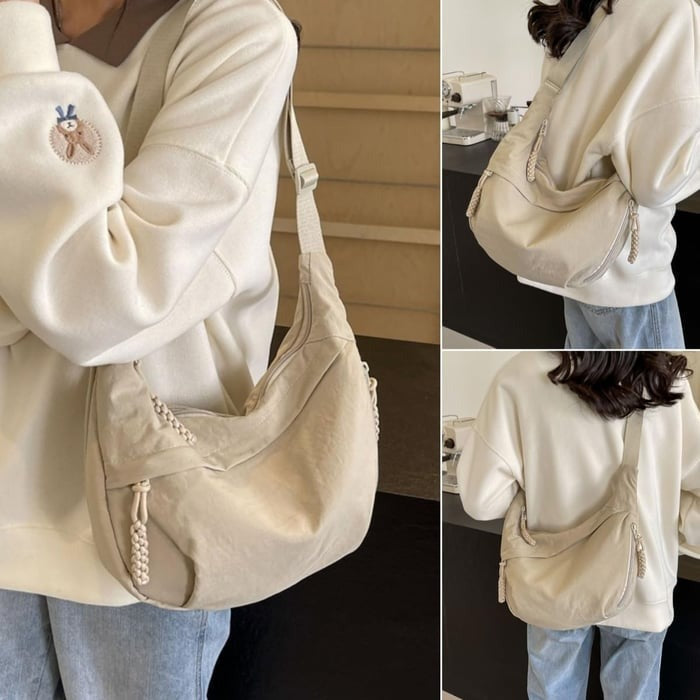 Soft-Shell Half-Moon Shoulder Bag – Adjustable Crossbody Tote for Women | Thomler