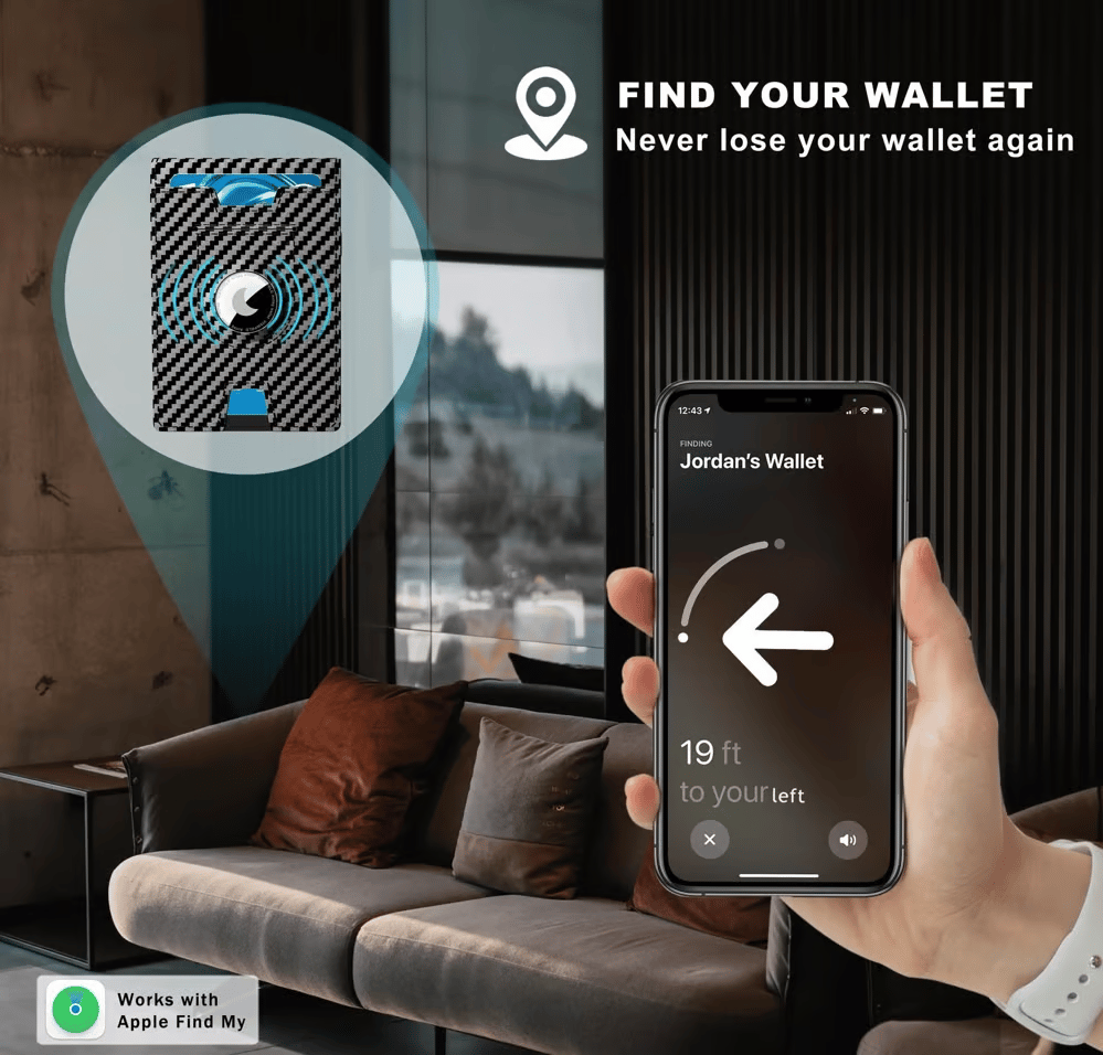 Compact RFID-Blocking Wallet with Pop-Up Card Holder & Money Clip for Men & Women – Slim Aluminum & Leather Bifold Design | Thomler