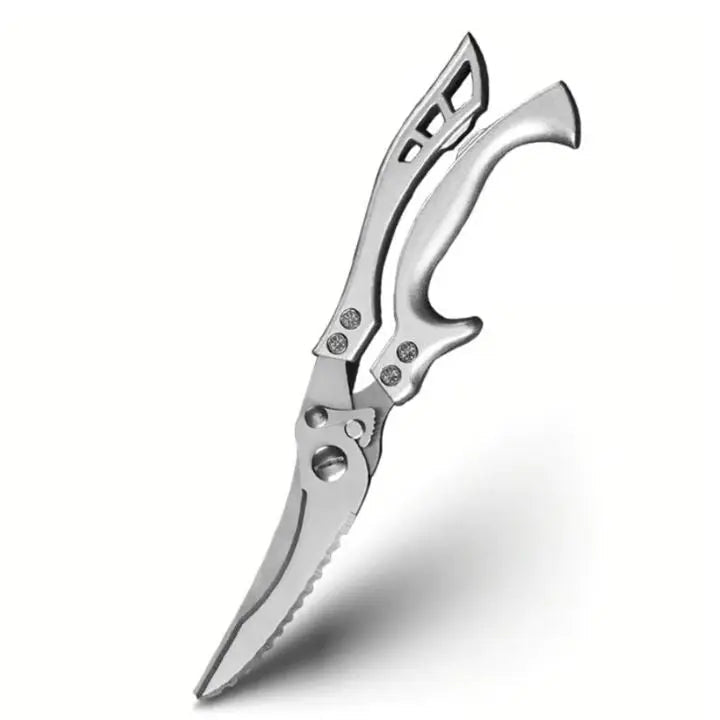 Heavy-Duty Kitchen Shears with Fish Scaler & Safety Lock – Ultra-Sharp Stainless Steel Poultry Scissors for Meat, Chicken, Vegetables & | Thomler
