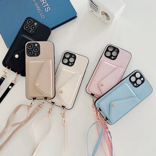 Women's Phone Wallet Shoulder Bag with Card Slots Adjustable Strap Wristlet Pouch for iPhone Daily Essentials Organizer | Thomler