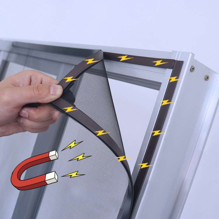 Self-Sealing Window Screen with 26 Magnetic Closures – Insect Barrier for Fresh Air Ventilation | Thomler