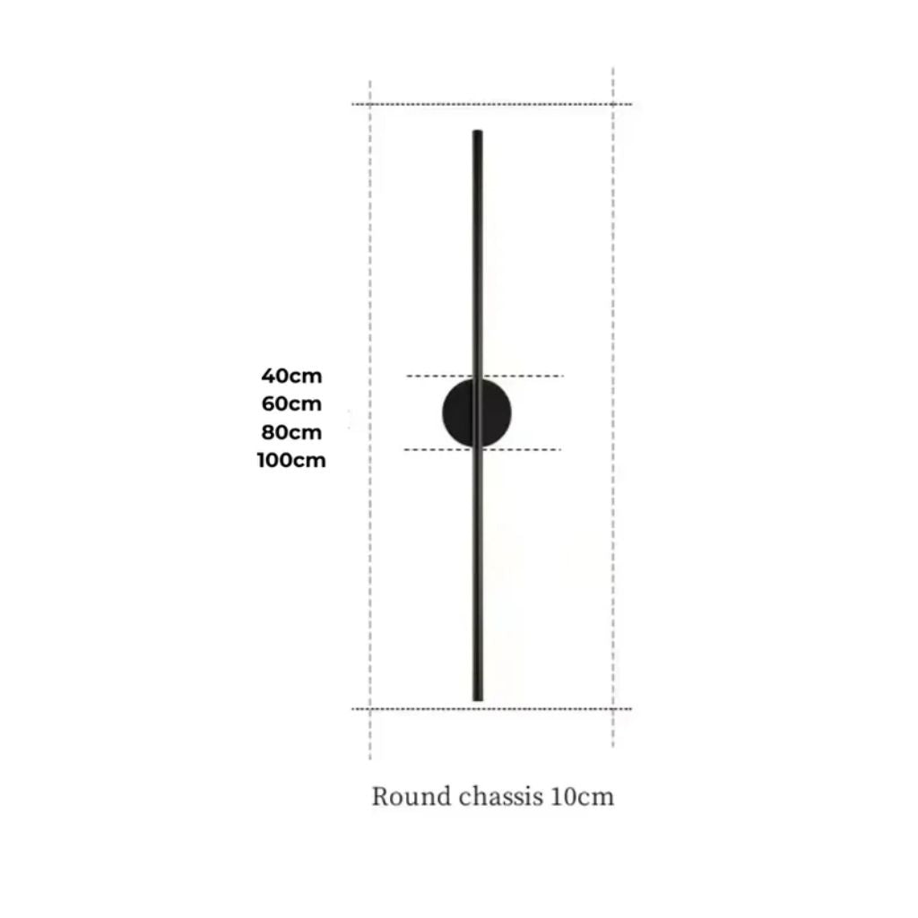 Elongated LED Wall Light Strip Black Aluminum Hardwired Sconce for Bedroom Living Room TV Accent Modern Minimalist | Thomler