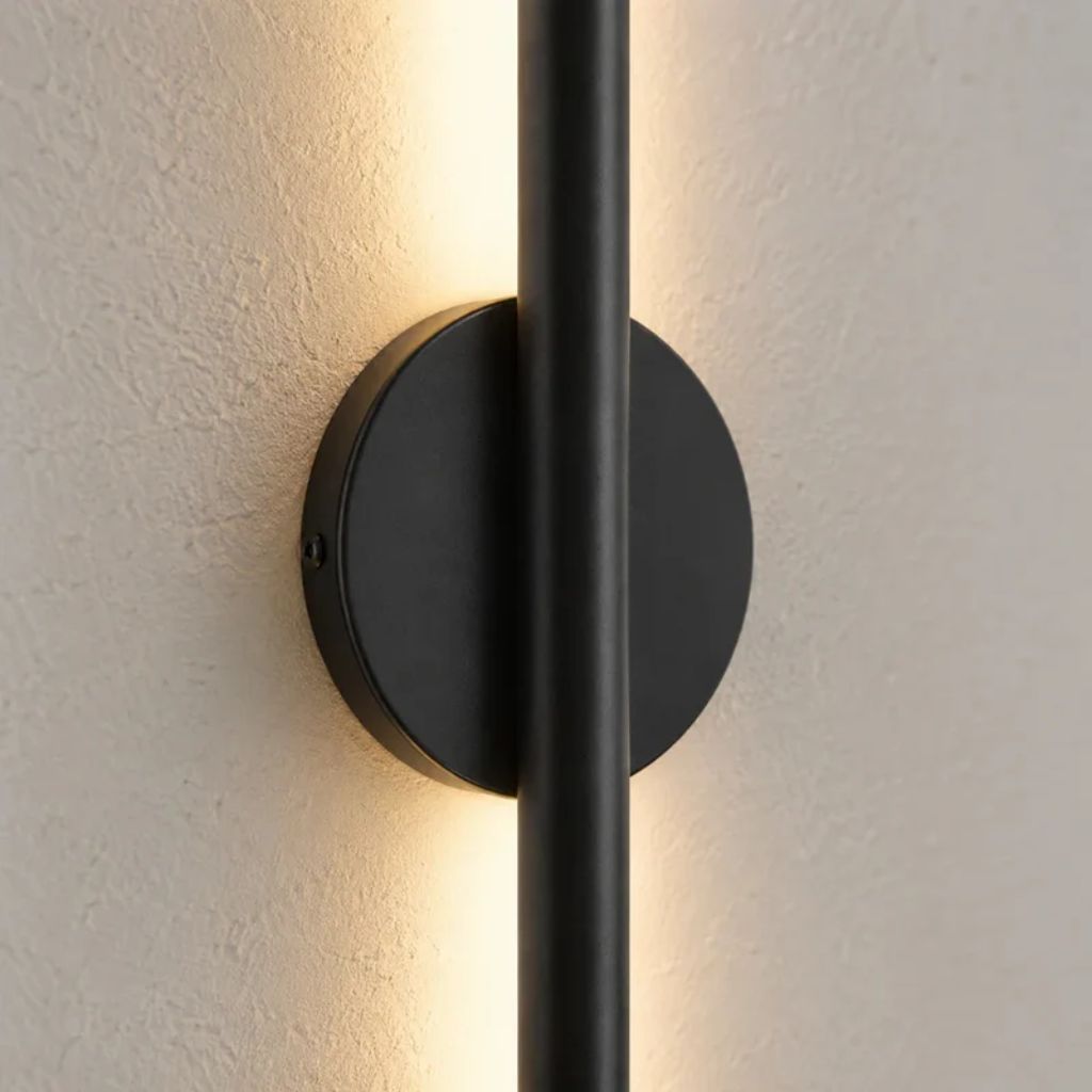 Elongated LED Wall Light Strip Black Aluminum Hardwired Sconce for Bedroom Living Room TV Accent Modern Minimalist | Thomler