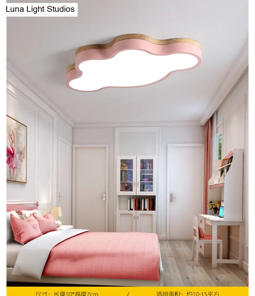 Cloud Flush Mount LED Ceiling Light for Kids Room 20-Inch Metal Fixture Nursery Playroom Bedroom Lighting Toddler Baby Décor | Thomler
