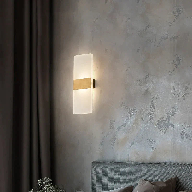 Contemporary Copper Sconce with LED Bulb Included – Hardwired Wall Light for Hallway, Bedroom, Living Room & Office | Thomler
