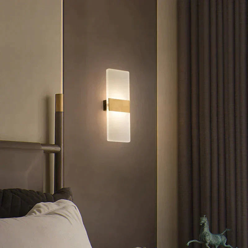 Contemporary Copper Sconce with LED Bulb Included – Hardwired Wall Light for Hallway, Bedroom, Living Room & Office | Thomler