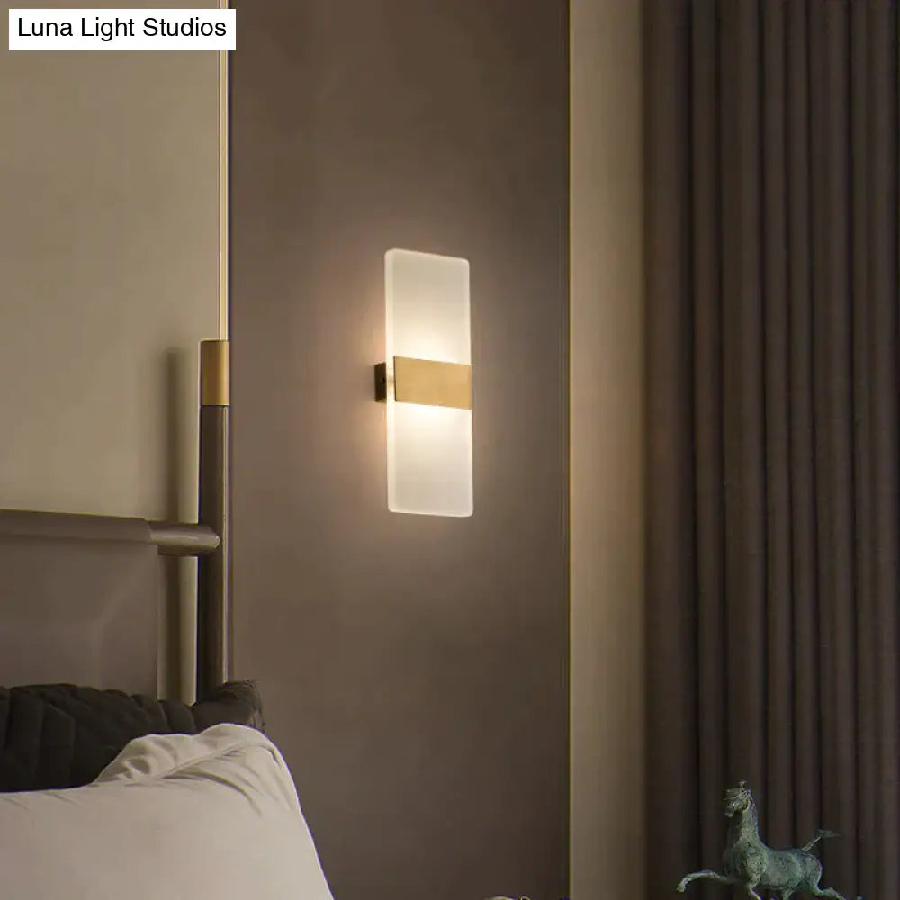 Contemporary Copper Sconce with LED Bulb Included – Hardwired Wall Light for Hallway, Bedroom, Living Room & Office | Thomler