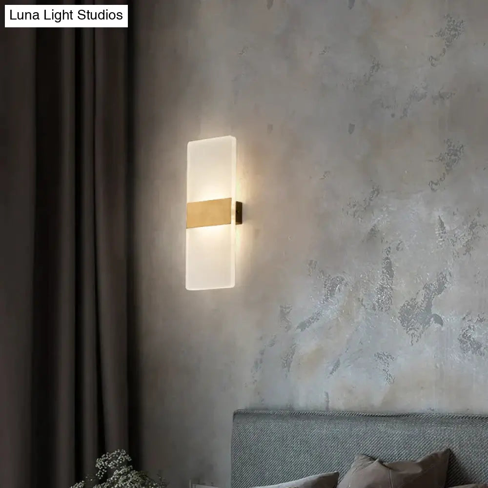 Contemporary Copper Sconce with LED Bulb Included – Hardwired Wall Light for Hallway, Bedroom, Living Room & Office | Thomler