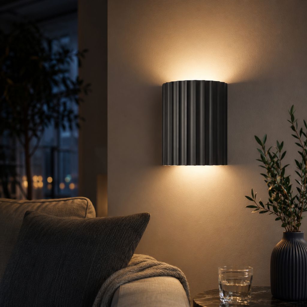 Sculptural Resin Wall Light with Up-Down Glow – Soft Pastel Finish for Hallway Bedroom Stairway – G9 LED Included – 5×7 in Sconce | Thomler