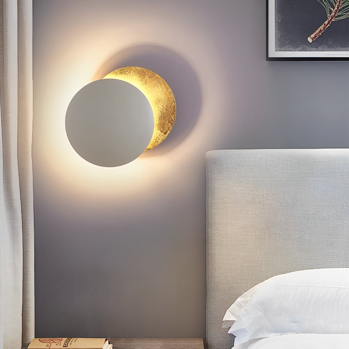Wall Lamp Iron Eclipse Design 25.0 cm Adjustable Bedroom Hallway LED Accent Lighting Rotating Modern Sconce | Thomler