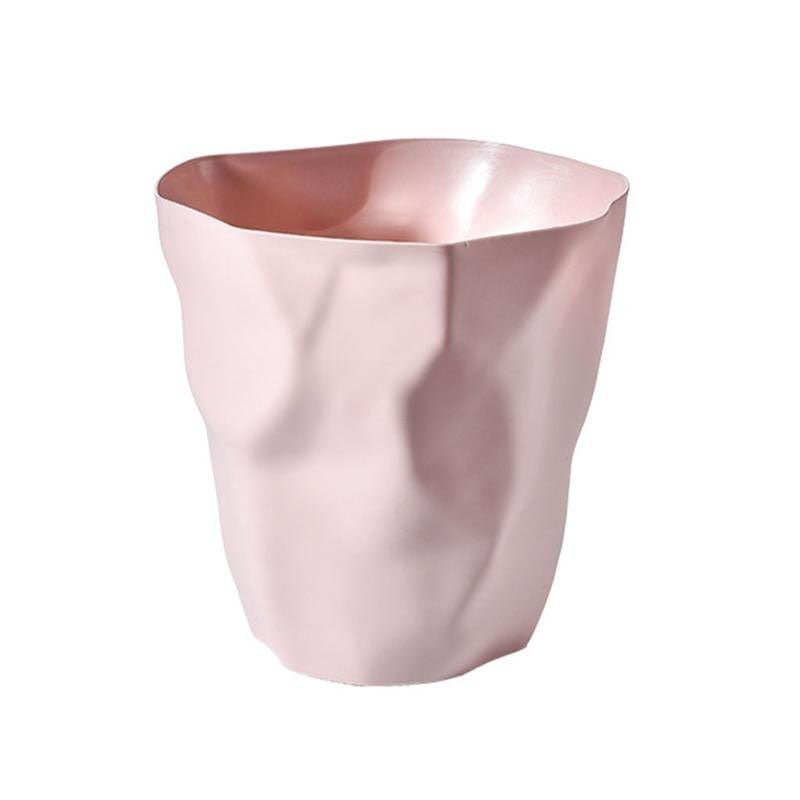 Waste Bin Plastic 27.0 cm White Scandinavian Bathroom Office Bedroom Minimalist Rubbish Bin Compact Indoor Container | Thomler