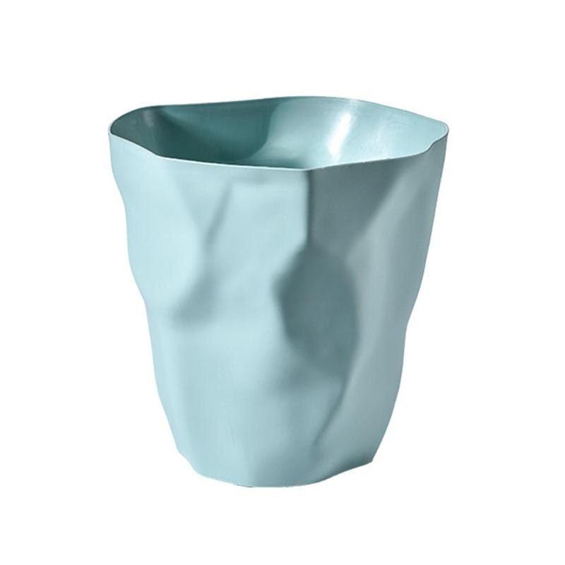 Waste Bin Plastic 27.0 cm White Scandinavian Bathroom Office Bedroom Minimalist Rubbish Bin Compact Indoor Container | Thomler