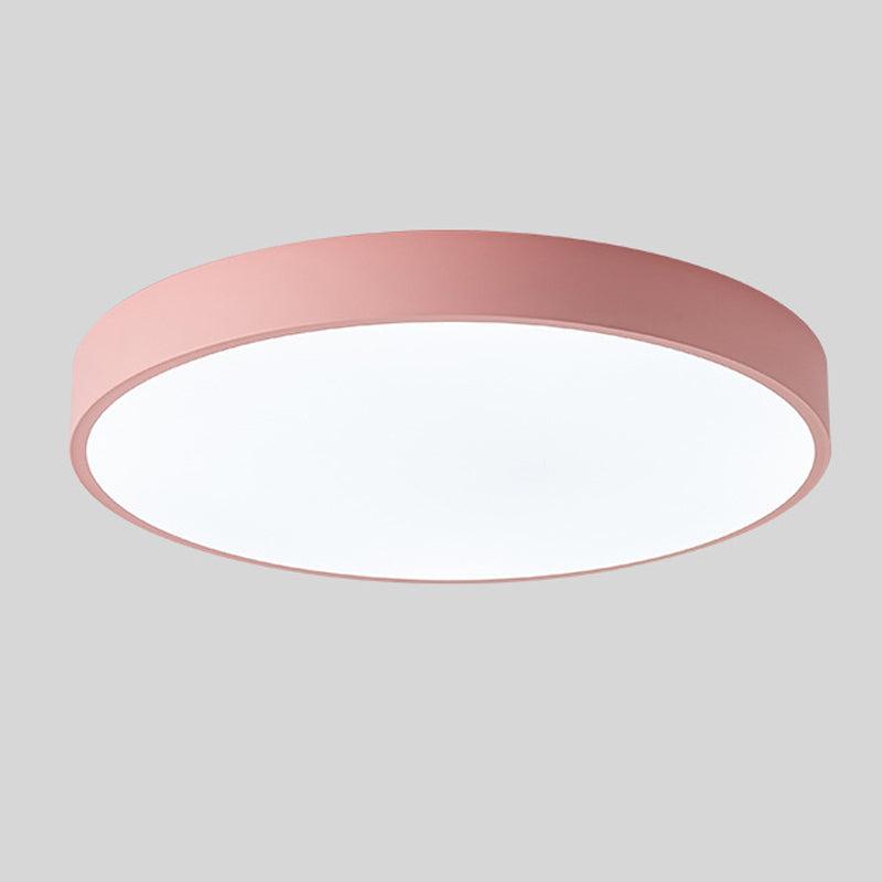 Round Wood Ceiling Light Fixture with LED – Scandinavian Style Flush Mount for Bedroom, Study & Hallway – 9" or 12" Diameter – Modern | Thomler