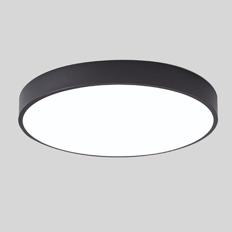 Round Wood Ceiling Light Fixture with LED – Scandinavian Style Flush Mount for Bedroom, Study & Hallway – 9" or 12" Diameter – Modern | Thomler