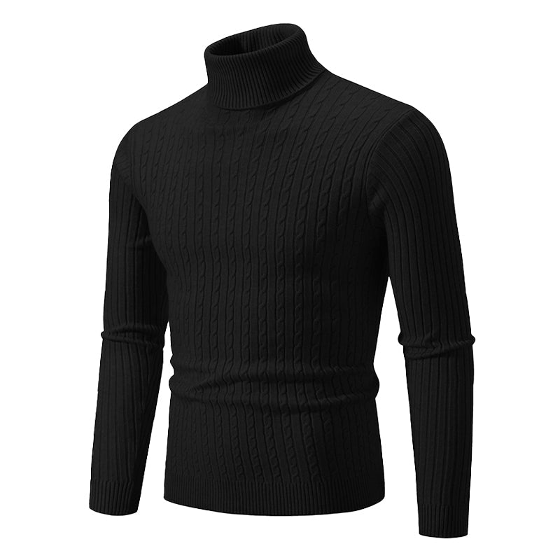 Cable Knit Turtleneck Sweater for Women – Classic Ribbed Pullover Top – Soft Structured Fit for Fall Winter – Timeless Layer | Thomler