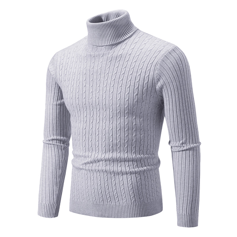 Cable Knit Turtleneck Sweater for Women – Classic Ribbed Pullover Top – Soft Structured Fit for Fall Winter – Timeless Layer | Thomler