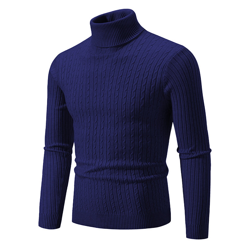 Cable Knit Turtleneck Sweater for Women – Classic Ribbed Pullover Top – Soft Structured Fit for Fall Winter – Timeless Layer | Thomler