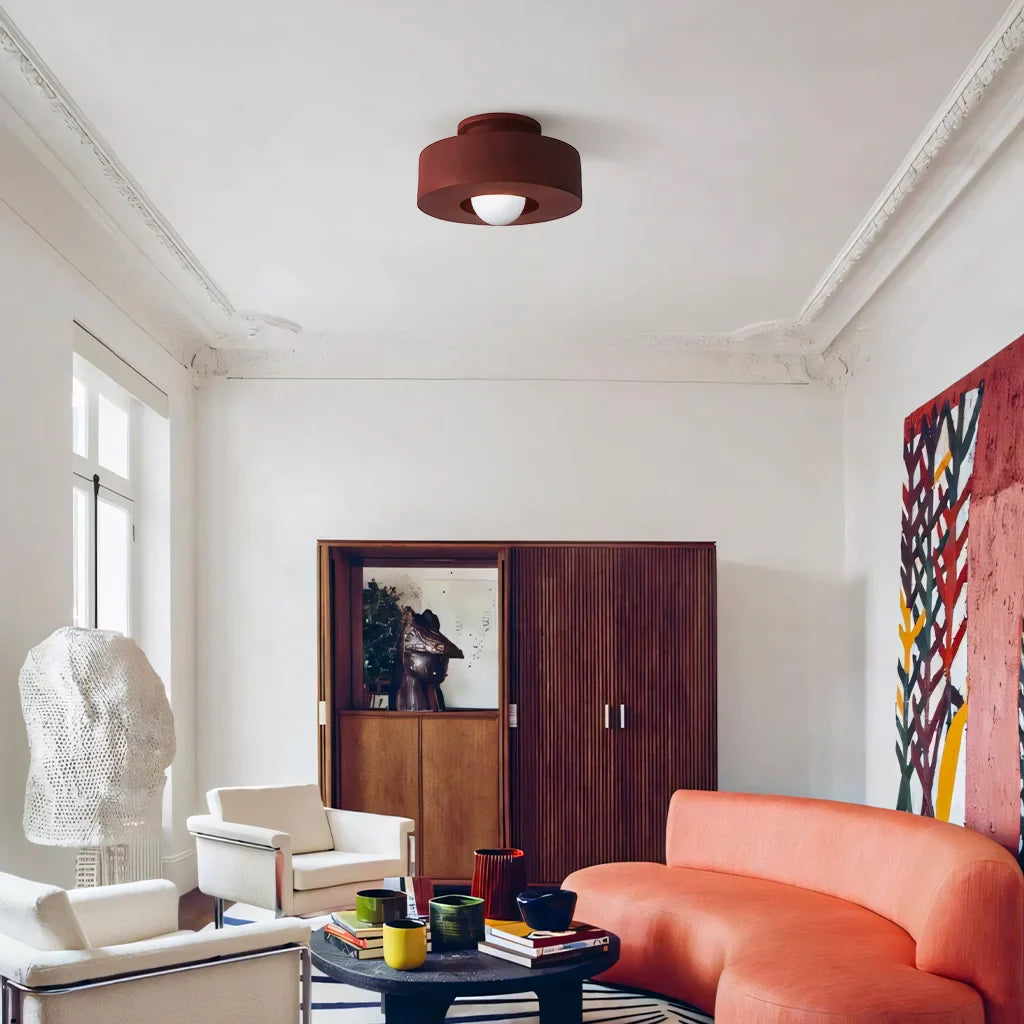Ceiling Light Resin 11.8 in x 5.9 in LED Minimalist Indoor Lighting Living Room Bedroom Pendant | Thomler