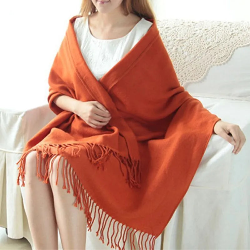 Cashmere Plaid Scarf – Lightweight All-Season Wrap for Women | Thomler