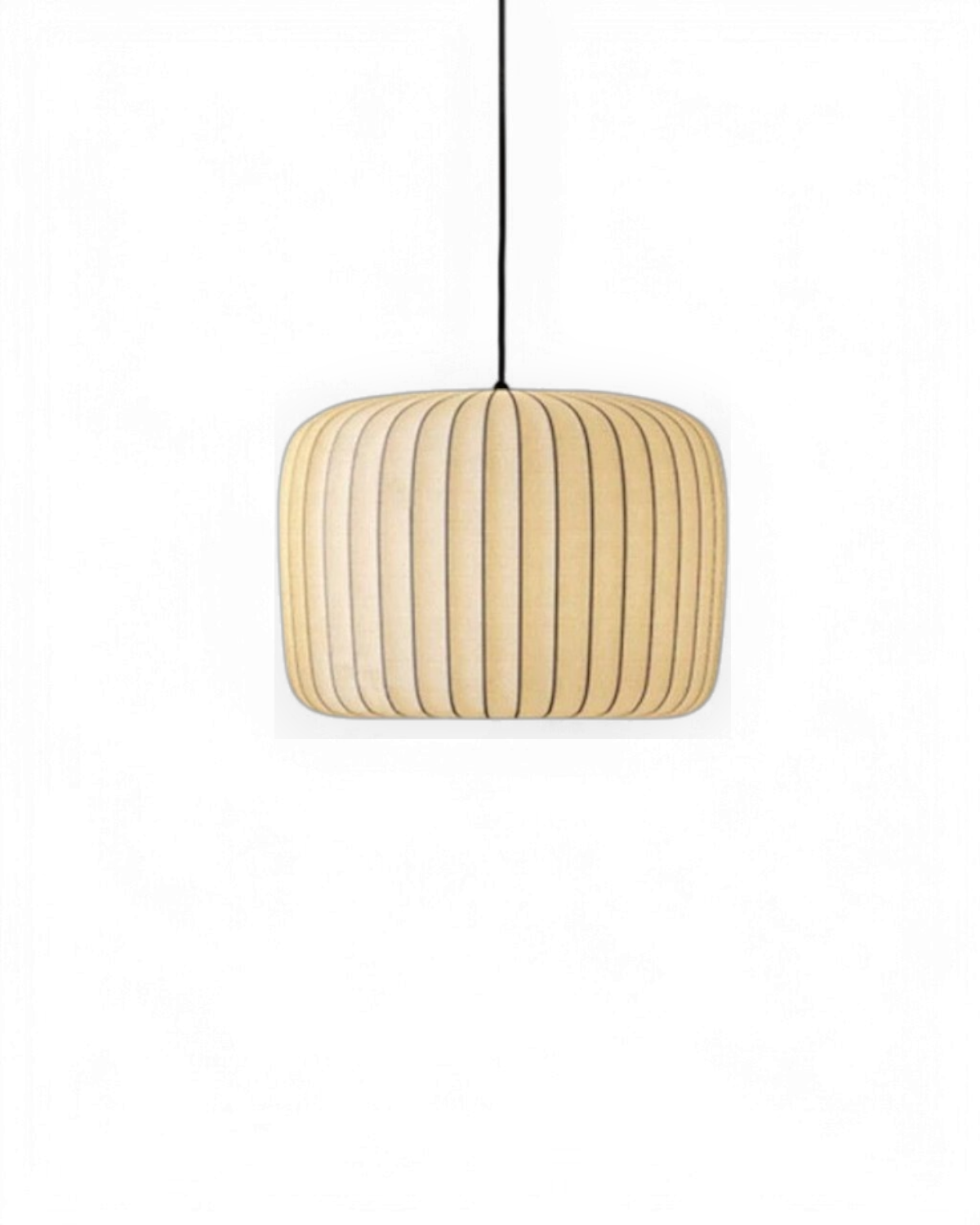 Pendant Light Stretch Fabric 55.0 cm (21.7") Neutral Dining Room Minimalist Japandi Hanging Ceiling Lamp E27 | Thomler