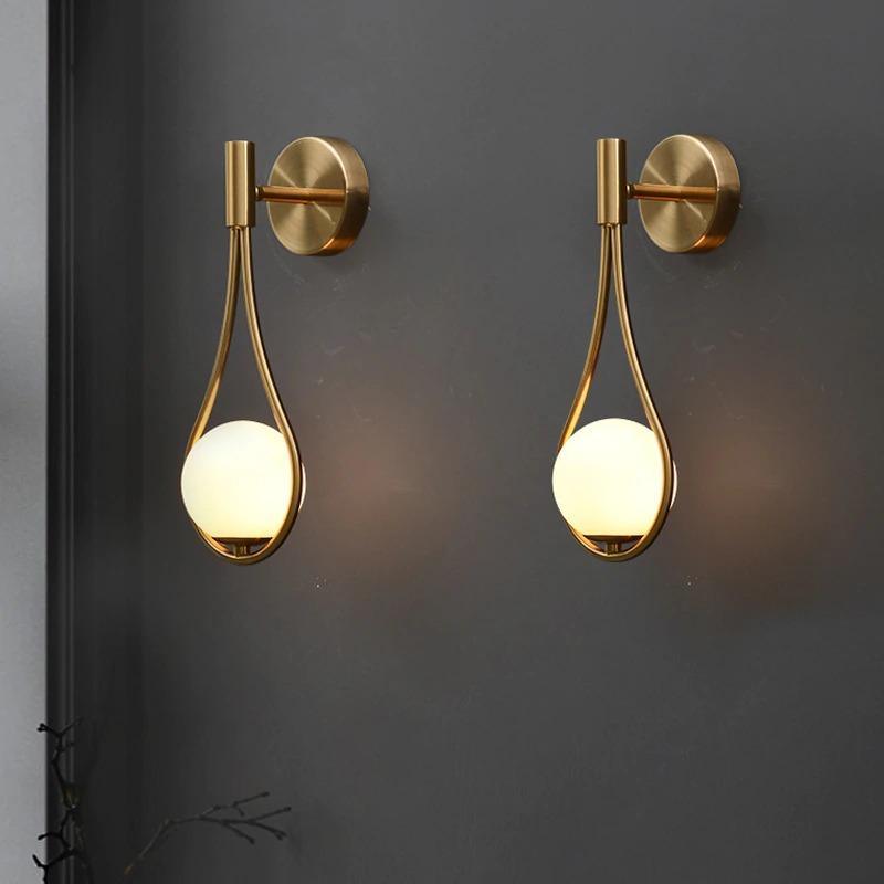 Metal Wall Sconce Minimalist Lamp Gold Black Silver Finish Hardwired Fixture Bedroom Hallway Living Room Dining Room Sconce | Thomler
