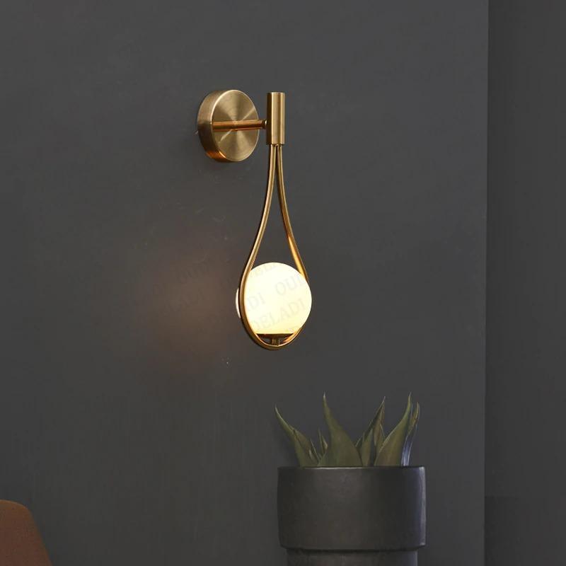 Metal Wall Sconce Minimalist Lamp Gold Black Silver Finish Hardwired Fixture Bedroom Hallway Living Room Dining Room Sconce | Thomler
