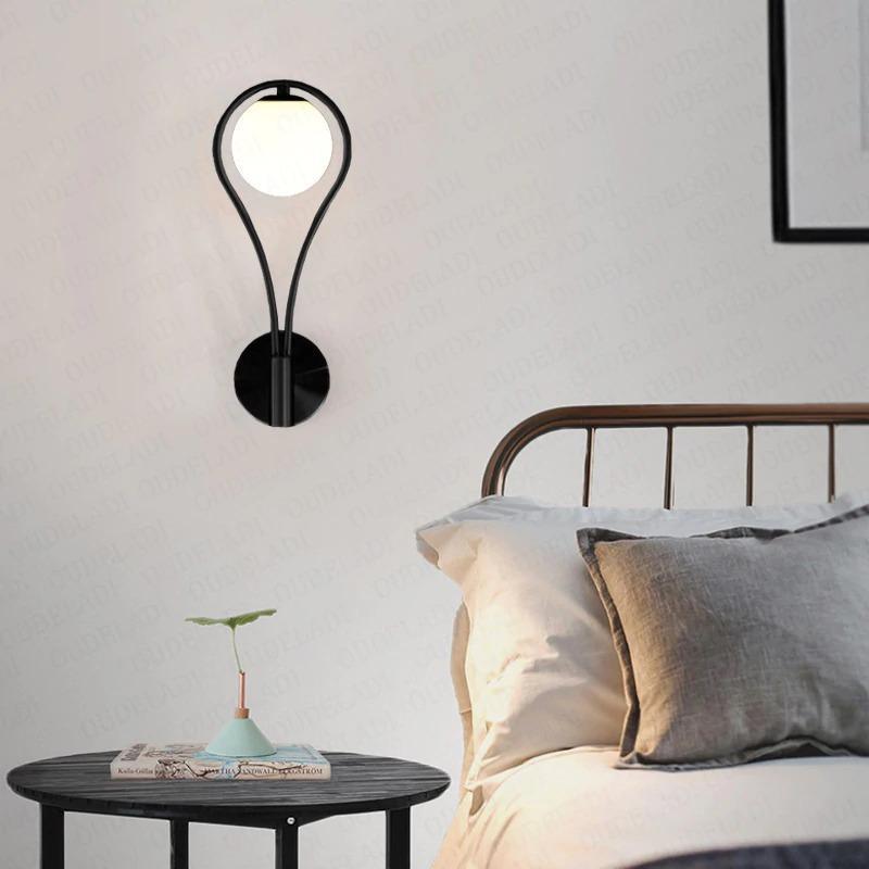 Metal Wall Sconce Minimalist Lamp Gold Black Silver Finish Hardwired Fixture Bedroom Hallway Living Room Dining Room Sconce | Thomler