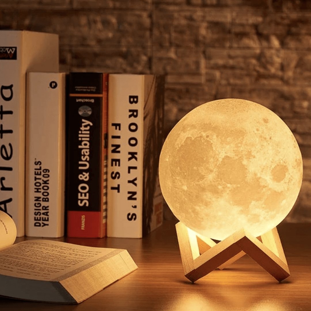 Table Lamp 8 in (20 cm) 2-Color Touch-Control USB Rechargeable Bedroom Living Room Night Light | Thomler