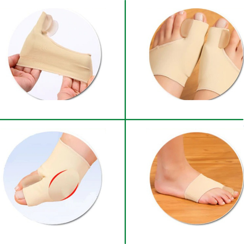 Toe Alignment Sleeve for Big Toe Joint Pain Relief – Gel Cushion Foot Corrector for Daily Comfort & Pressure Reduction – Flexible Fabric | Thomler