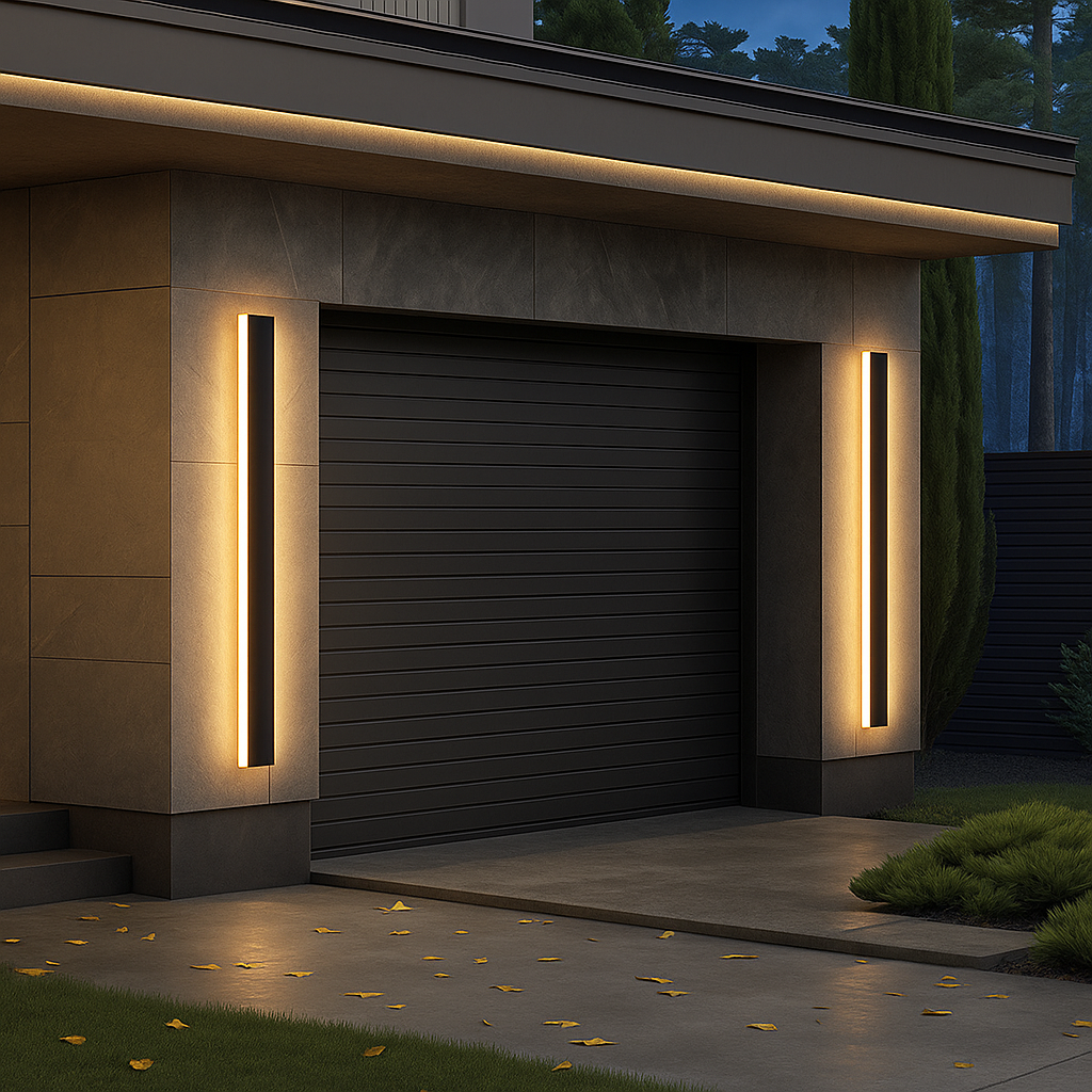 Linear Outdoor Wall Light – Warm White LED Iron Sconce for Facade & Pathway – Modern Weatherproof Fixture in 5 Sizes | Thomler