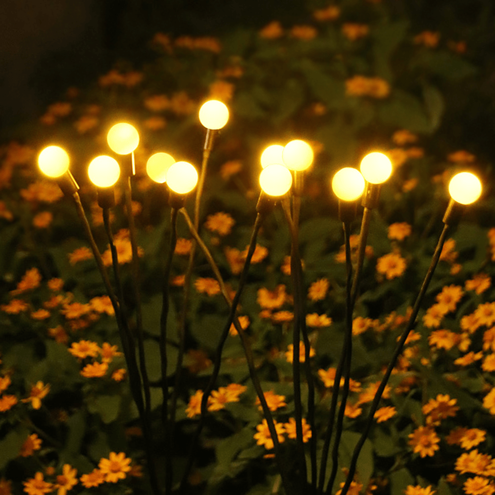 Solar-Powered Garden Stake Lights with Firefly LED Effect – IP65 Weather-Resistant Decorative Pathway Lighting for Yards, Flower Beds & | Thomler
