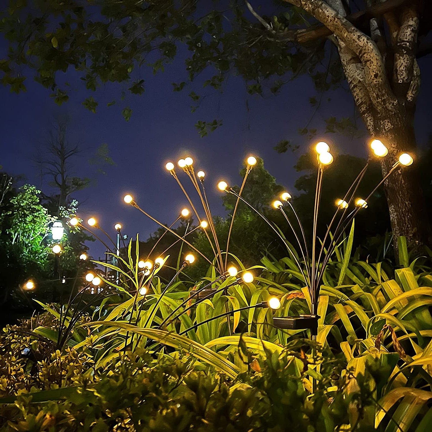 Solar-Powered Garden Stake Lights with Firefly LED Effect – IP65 Weather-Resistant Decorative Pathway Lighting for Yards, Flower Beds & | Thomler