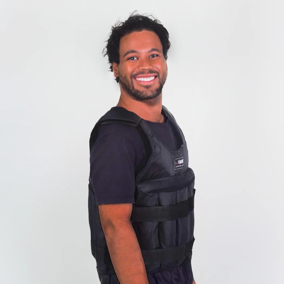 Adjustable Weighted Vest for Strength Training & Cardio Up to 110 lb Load Capacity with Removable Weight Plates for CrossFit Running | Thomler