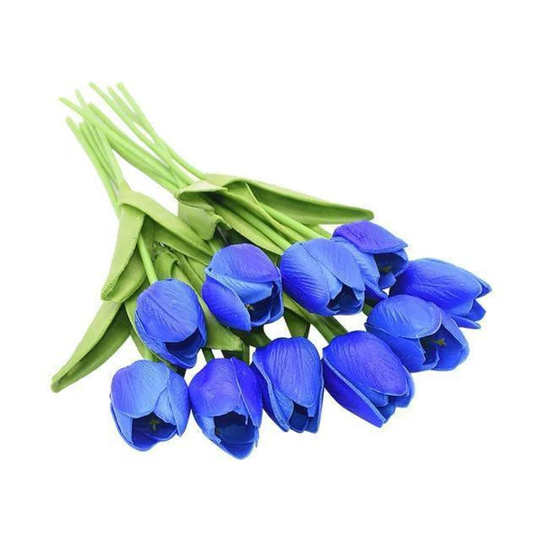 Silk Tulip Stems Set – Lifelike Petals & Leaves – Indoor Decor Arrangement Bouquet – No Watering Required | Thomler