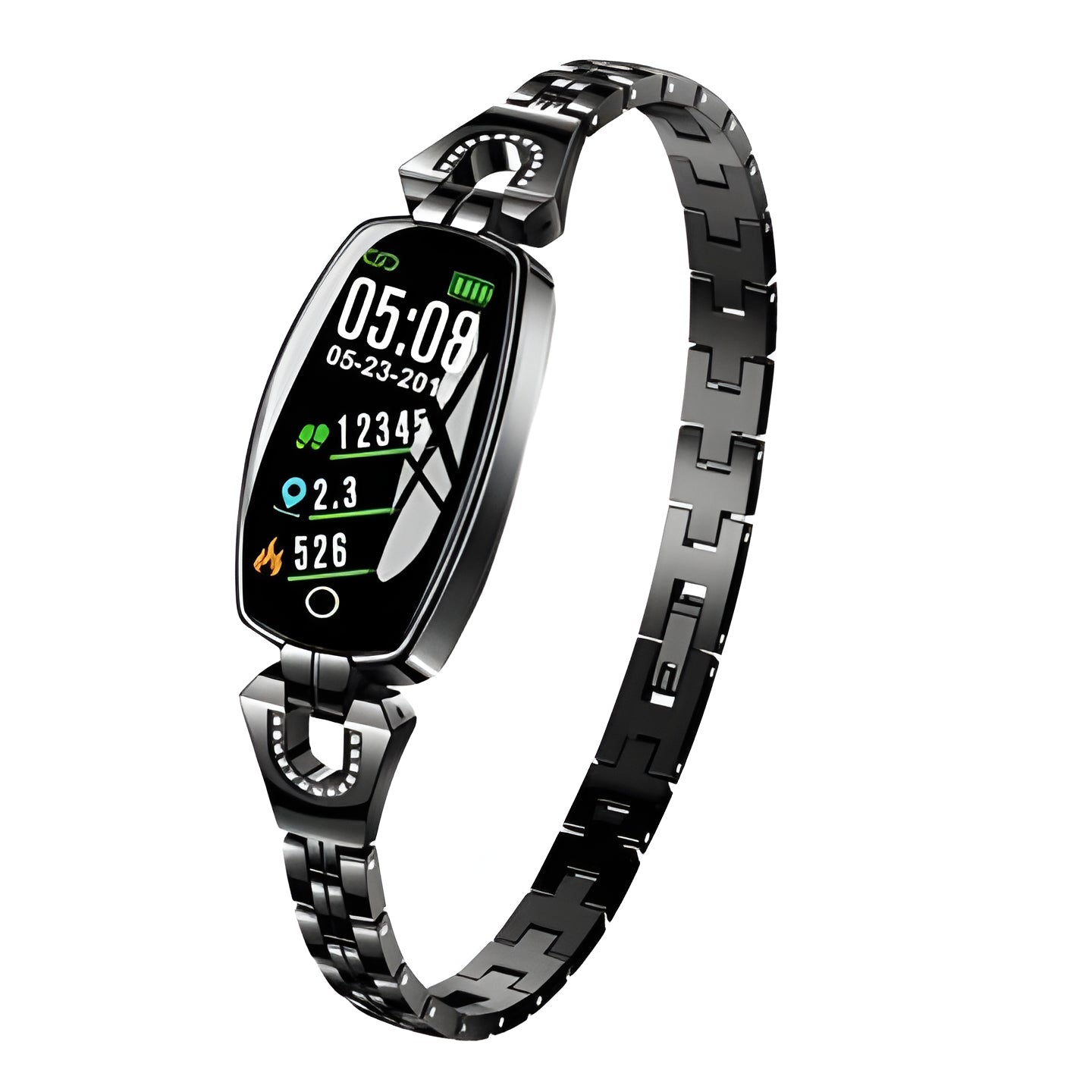 Women's Activity Tracker Bracelet with Heart Rate & Sleep Monitor, Waterproof Wearable Wellness Band with Jewelry Chain Design for iPhone & | Thomler