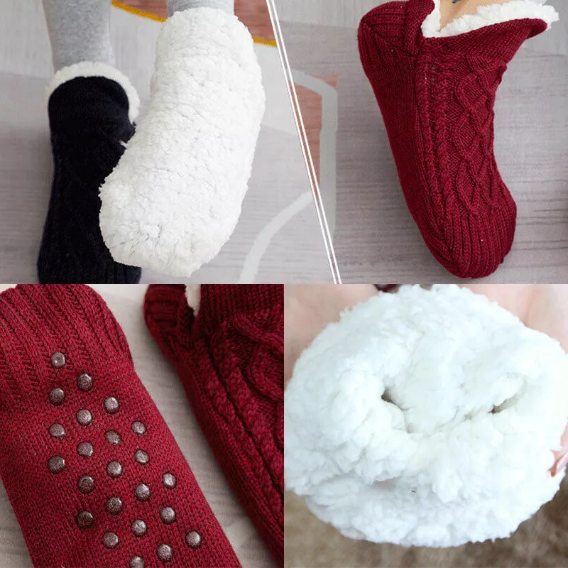 Women's Cozy Fleece House Socks with Gripper Bottoms – Soft Thermal Slipper Socks for Bedroom, Lounge & Sleep | Thomler
