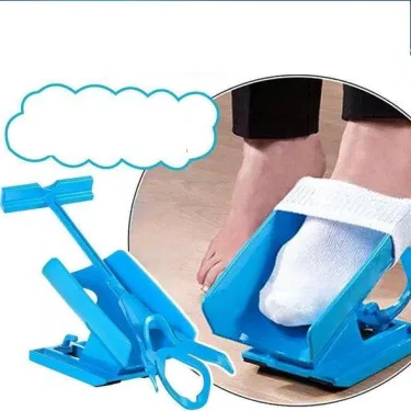 Assistive Sock Aid Tool with Extended Handle for Seniors, Pregnancy, Recovery & Limited Mobility | Fits All Hosiery Types | Foldable | Thomler
