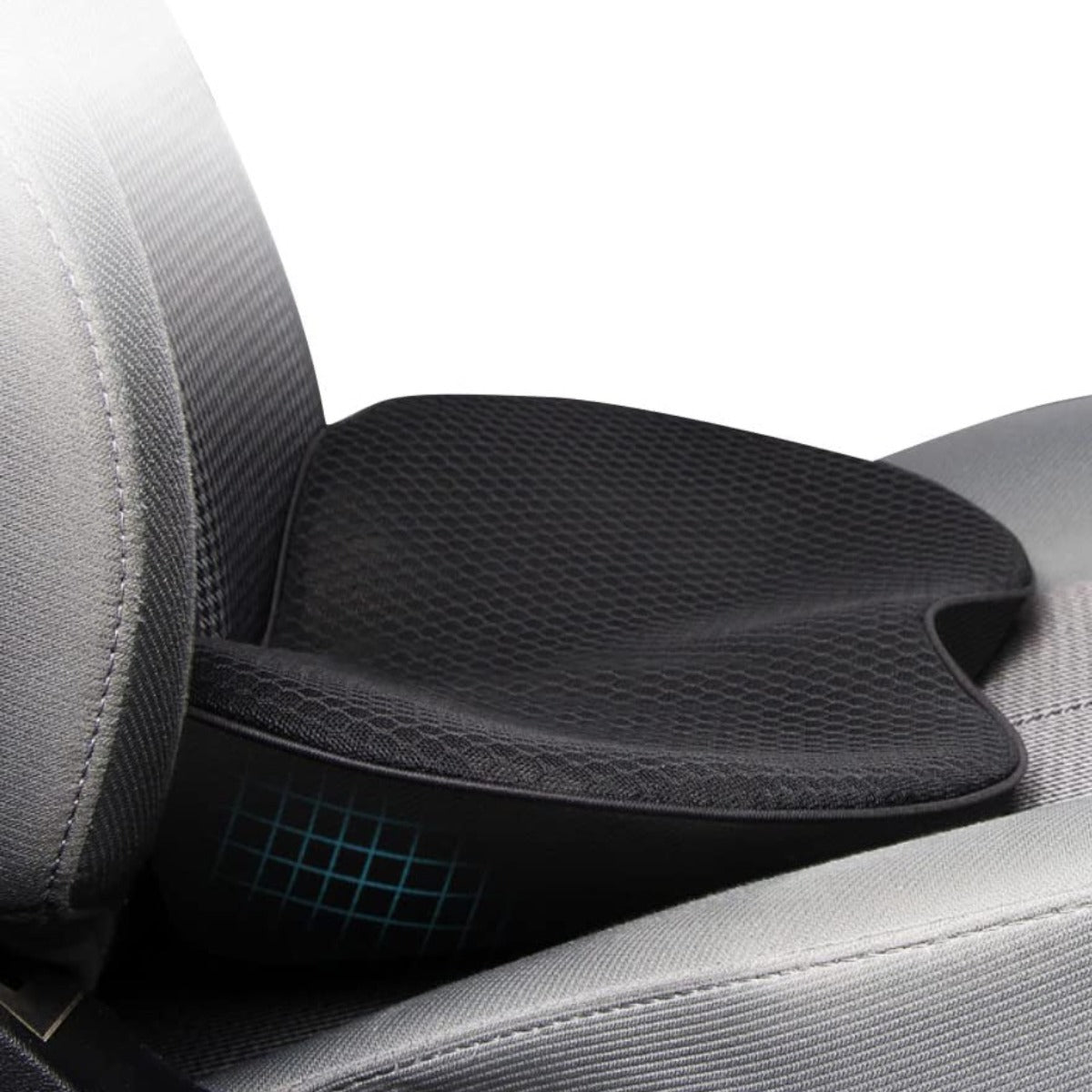 Ergonomic Driver Seat Lift Pad with Memory Foam | Extra Height for Better Visibility & Back Support | Anti-Slip Bottom | Breathable | Thomler