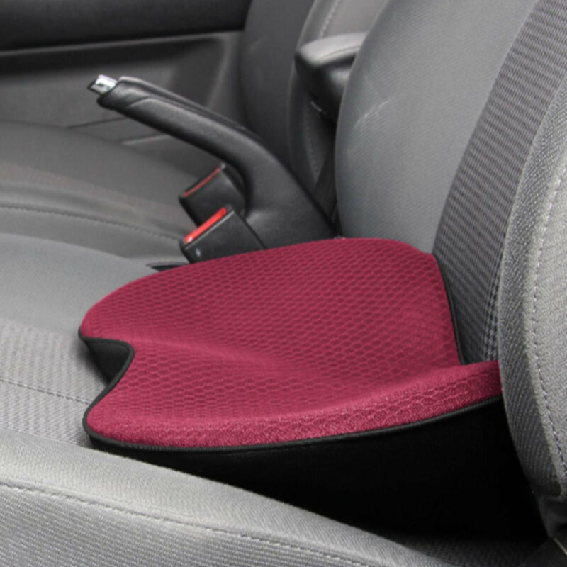Memory Foam Driver Booster Seat Pad 3.5 Inch Elevation Cushion for Shorter Drivers Enhanced Visibility Lumbar Support Black Beige Brown Red | Thomler