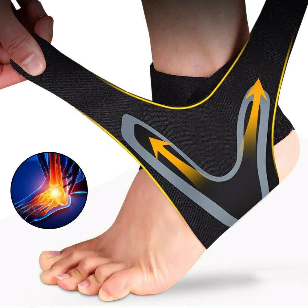 Adjustable Compression Ankle Brace with Wrap-Around Support for Plantar Fasciitis, Sprains & Tendonitis | Thomler