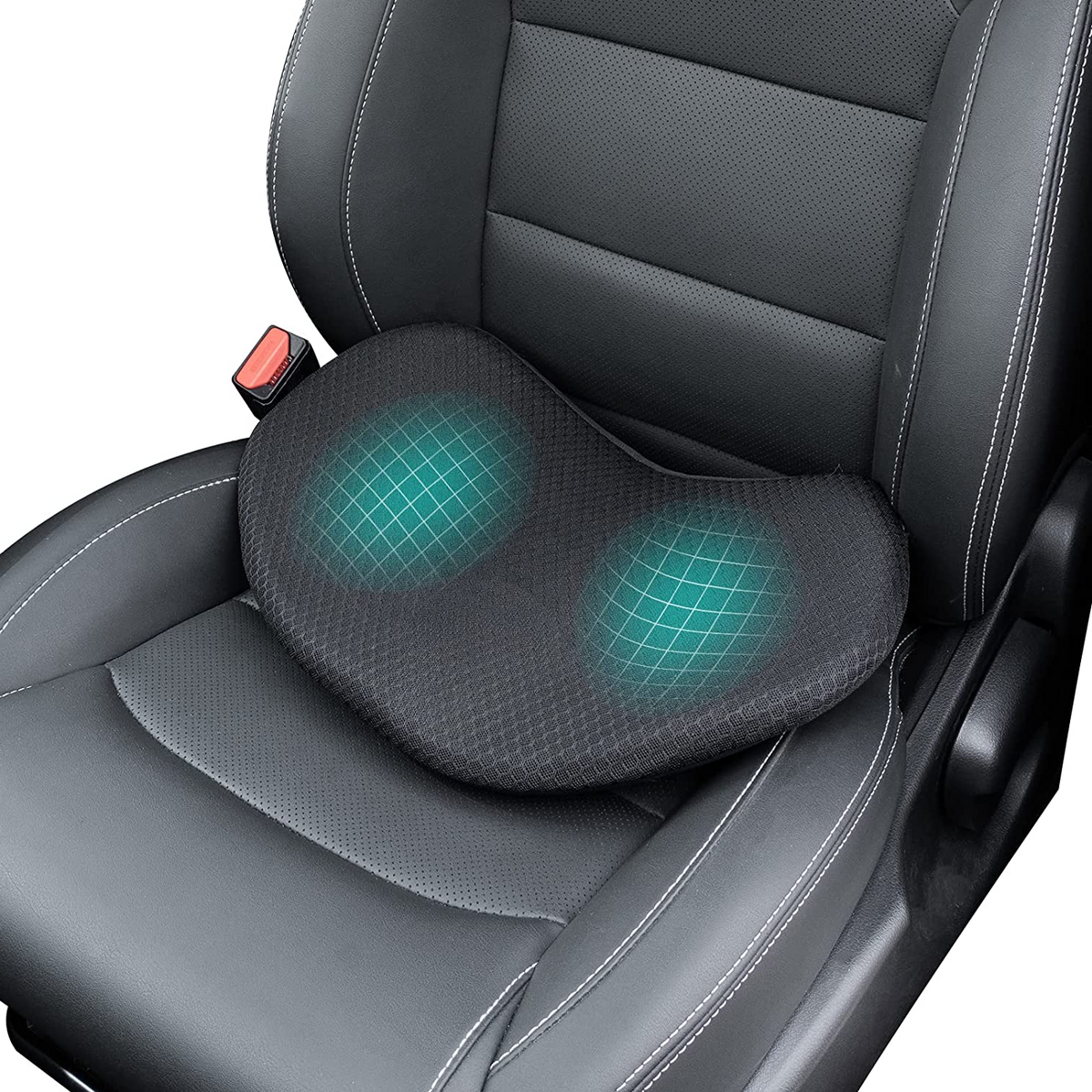 Ergonomic Driver Seat Lift Pad with Memory Foam | Extra Height for Better Visibility & Back Support | Anti-Slip Bottom | Breathable | Thomler