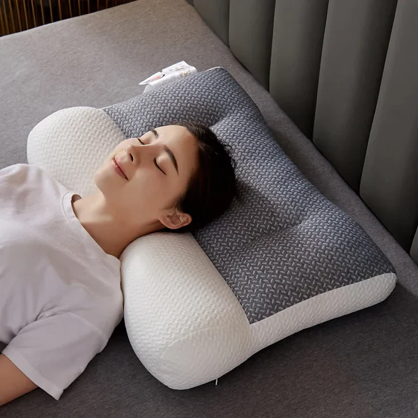 Contour Memory Pillow for Side and Back Sleepers with Ergonomic Cervical Support and Ear Relief Design | Thomler